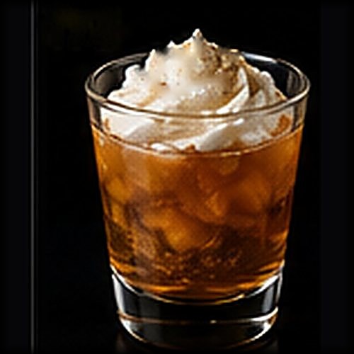 Apple Pie classic shot on a dark bar background