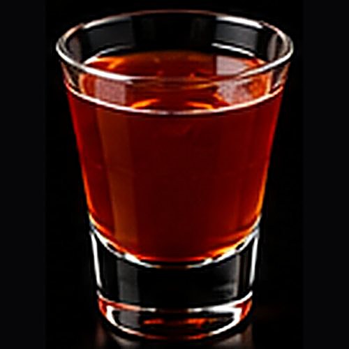 Boulevardier classic cocktail on a dark bar background