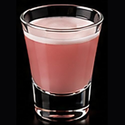 Clover Club classic cocktail on a dark bar background