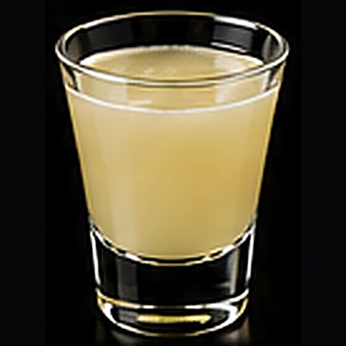 Corpse Reviver #2 classic cocktail on a dark bar background