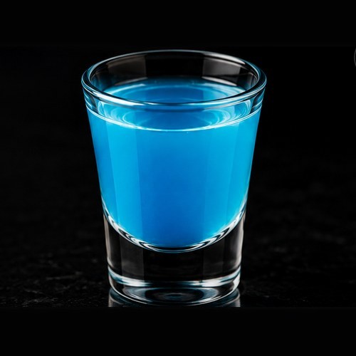 Electric Lemonade classic cocktail on a dark bar background