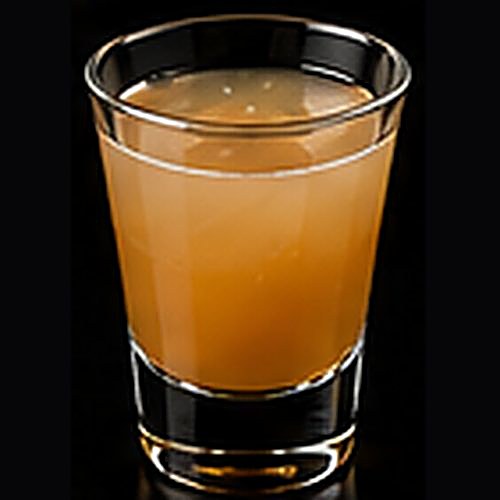 Fog Cutter classic cocktail on a dark bar background