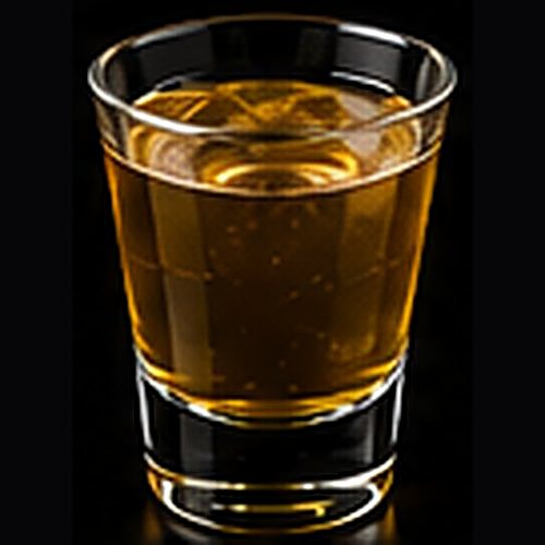 Godfather classic cocktail on a dark bar background