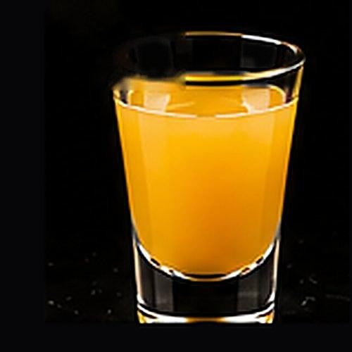 Harvey Wallbanger classic shot on a dark bar background