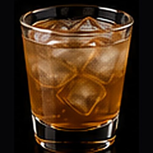 John Daly classic cocktail on a dark bar background