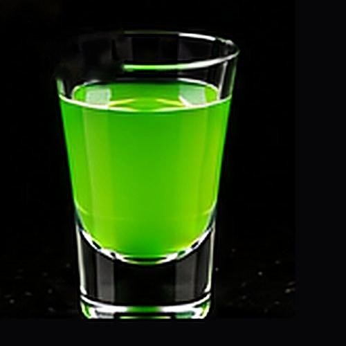 Jolly Rancher Shot classic shot on a dark bar background