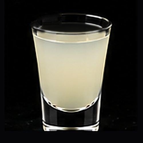 Kamikaze classic shot on a dark bar background