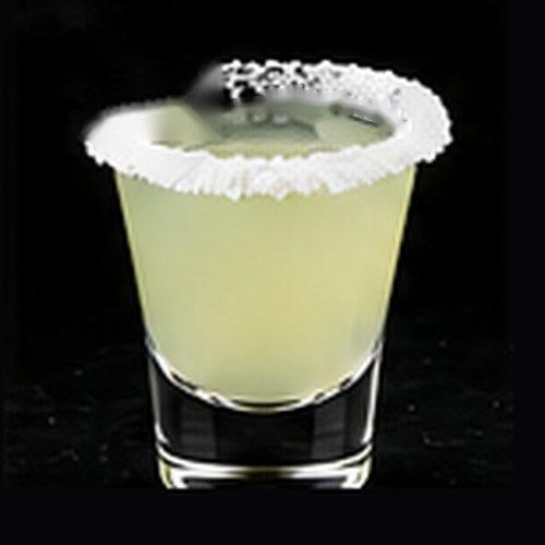 Margarita classic cocktail on a dark bar background
