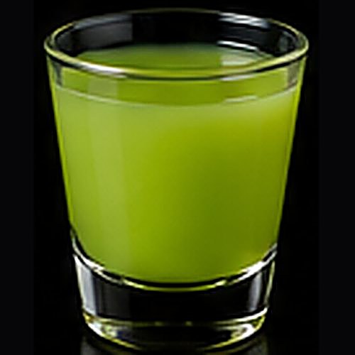 Melon Kamikaze classic shot on a dark bar background