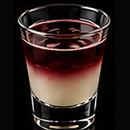 New York Sour classic cocktail on a dark bar background
