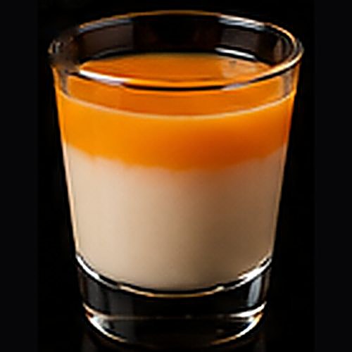 Orange Creamsicle classic shot on a dark bar background