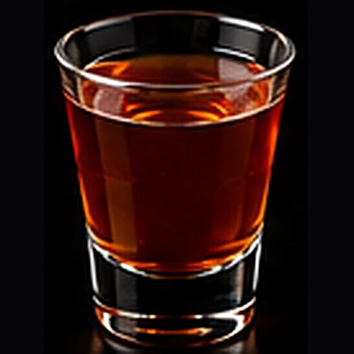 Rob Roy classic cocktail on a dark bar background