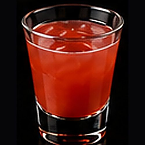 Rum Runner classic cocktail on a dark bar background