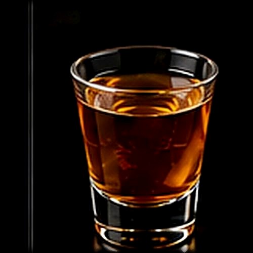 Sazerac classic cocktail on a dark bar background