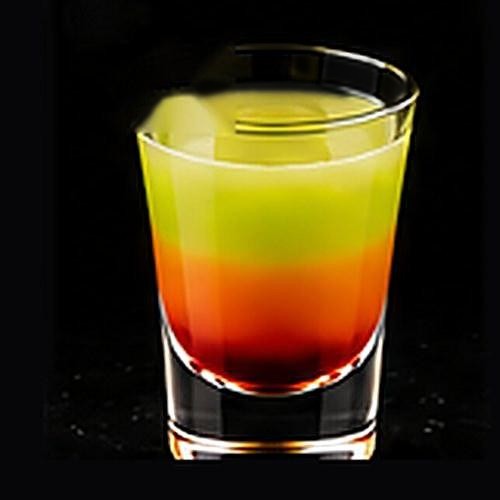 Scooby Snack classic shot on a dark bar background