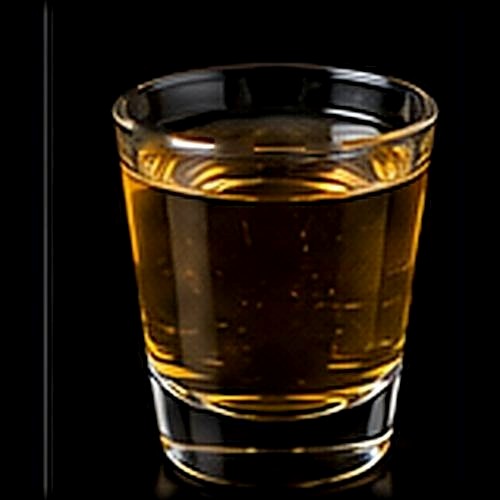 Snake Bite classic shot on a dark bar background