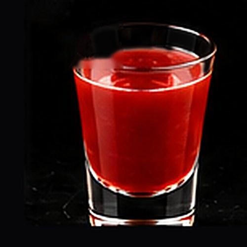 Strawberry Daiquiri classic cocktail on a dark bar background