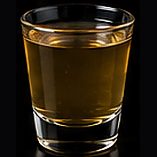 White Tea Shot classic shot on a dark bar background