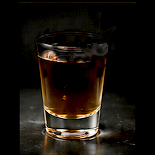 Case of the Monday Shot served as a monday special with none listed on a dark bar background