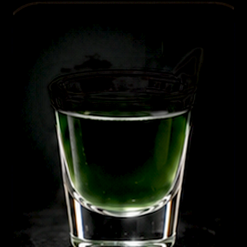 Hard Start served as a bartender's actual favorite shot with none listed on a dark bar background
