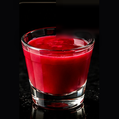 Italian Ice craft shot with none listed on a dark bar background