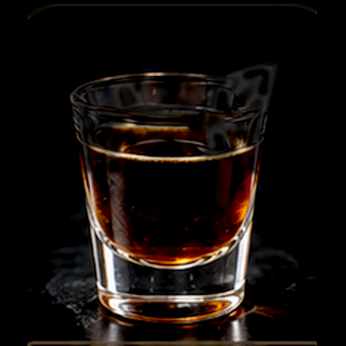 Key West Root Beer served as a bartender's actual favorite shot with none listed on a dark bar background