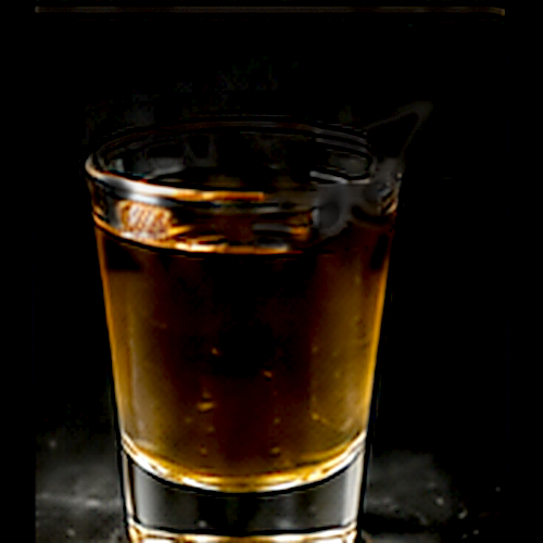 Old School Shot served as a throwback thursday with varies by selection on a dark bar background