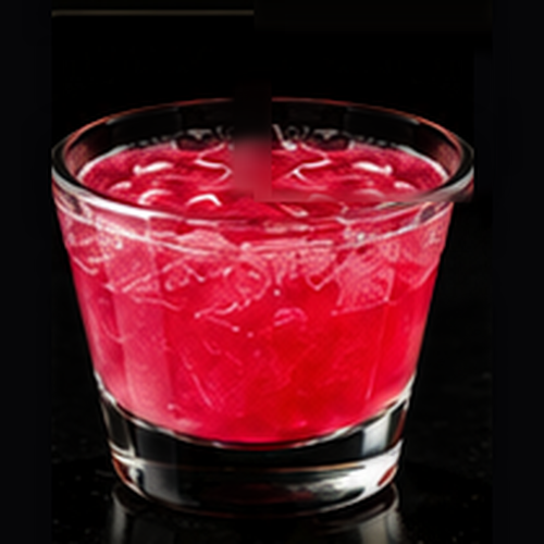 Pink Lemonade craft shot with sprite topper on a dark bar background