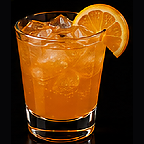 Wanna Fanta! Don't You Wanna? served in a highball glass with none listed on a dark bar background